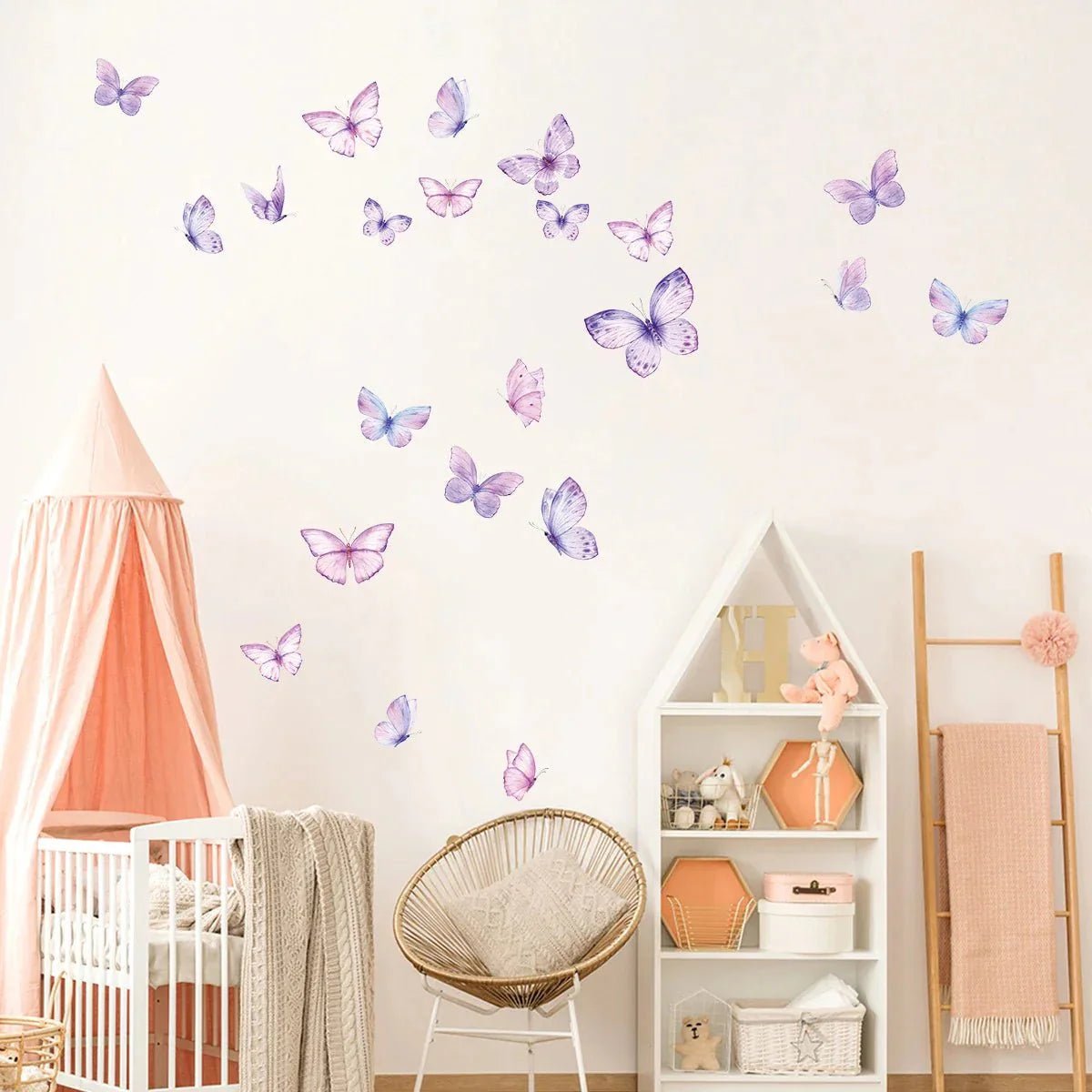 Décoration Murale - ButterfliesSticker™ - Violet - Baby Love