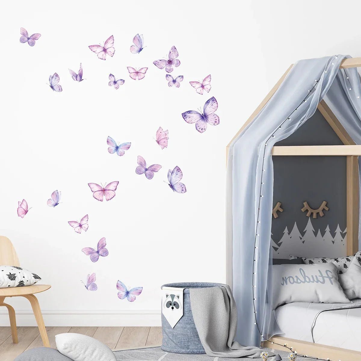 Décoration Murale - ButterfliesSticker™ - Violet - Baby Love