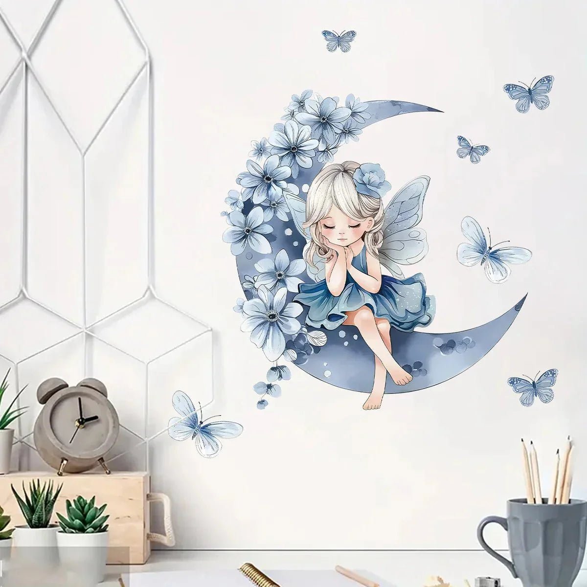 Décoration Murale - PrincesseSticker™ - Lune Bleue - Baby Love