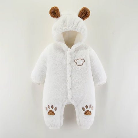 nid d'ange ours polaire en coton blanc
