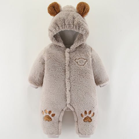 nid d'ange ours polaire en coton gris marron