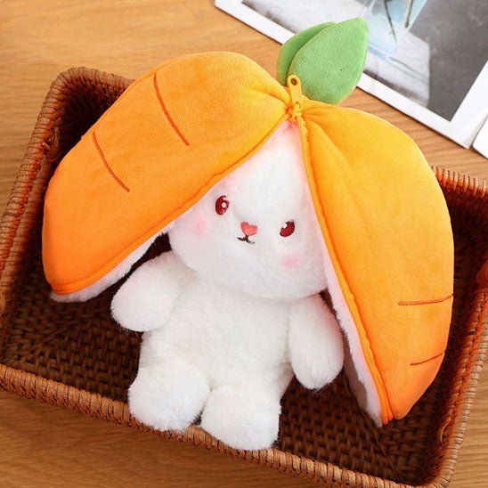 Peluche lapin transformable en fruits - Univers du Sommeil Bébé