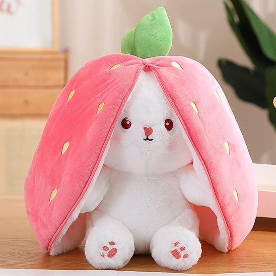 Peluche lapin transformable en fruits - Univers du Sommeil Bébé