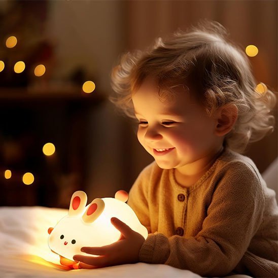 Veilleuse bébé | Lapin Silicone - Univers du Sommeil Bébé