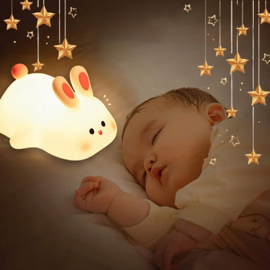 Veilleuse bébé | Lapin Silicone - Univers du Sommeil Bébé