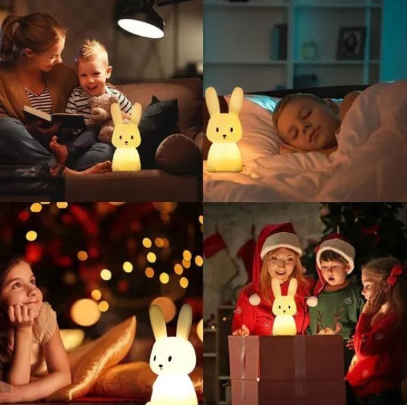 Veilleuse bébé | Lapin Silicone Apaisant - Univers du Sommeil Bébé