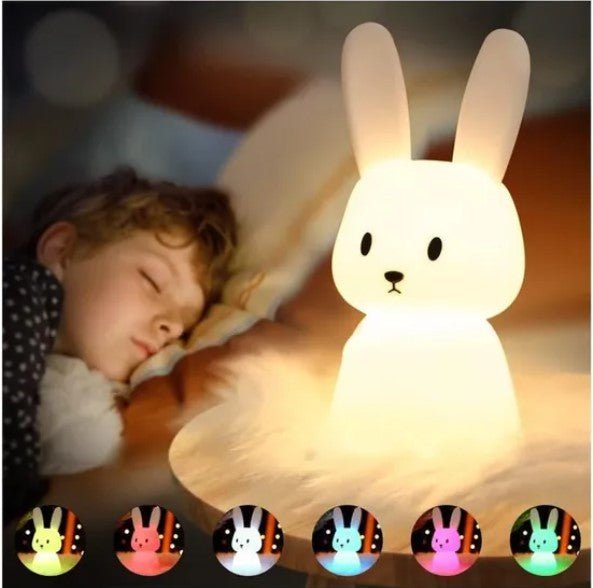 Veilleuse bébé | Lapin Silicone Apaisant - Univers du Sommeil Bébé