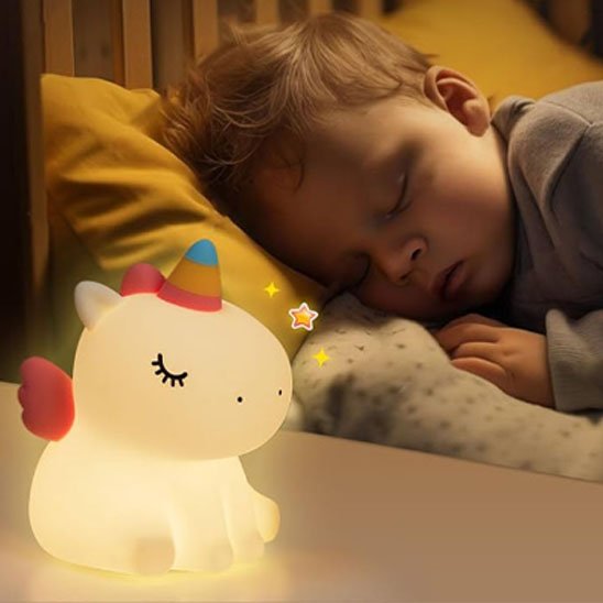Veilleuse bébé | Licorne Silicone - Univers du Sommeil Bébé