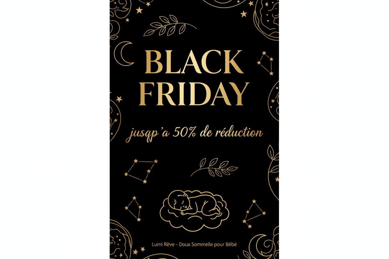 Affiche Black Friday mobile noir et or