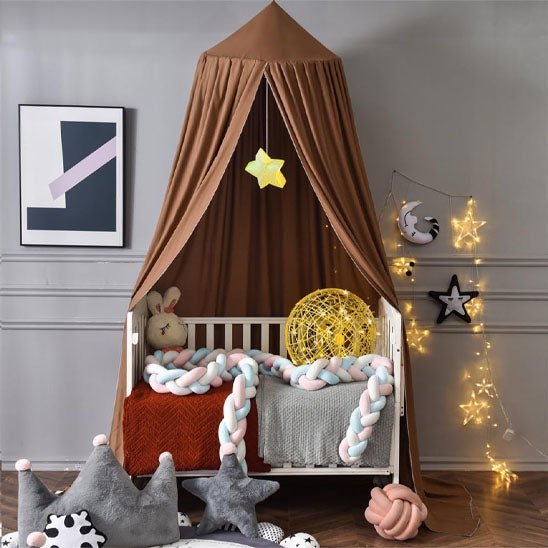 Ciel de lit bébé marron - Univers du Sommeil Bébé
