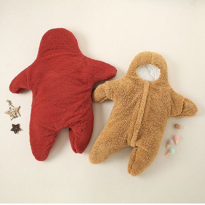 Combinaison Étoile de Mer Bébé - Nid d'Ange Douillet avec Capuche - Univers du Sommeil Bébé
