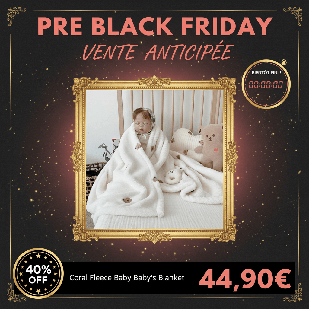 Coral Fleece Baby Baby's Blanket - Univers du Sommeil Bébé