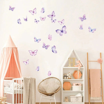 Décoration Murale - ButterfliesSticker™ - Violet - Baby Love
