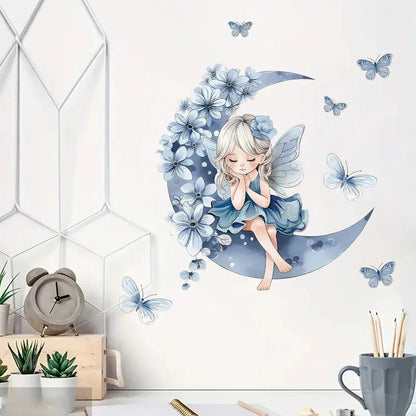 Décoration Murale - PrincesseSticker™ - Lune Bleue - Baby Love