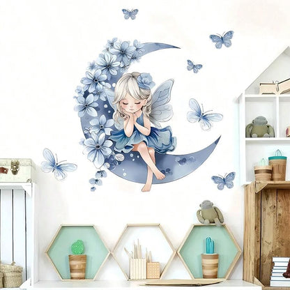 Décoration Murale - PrincesseSticker™ - Lune Bleue - Baby Love