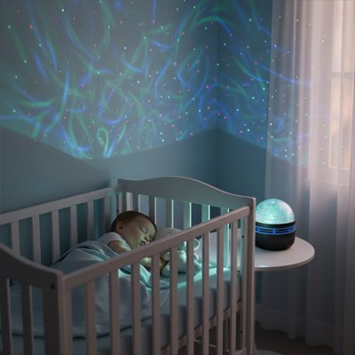 Projecteur Rotatif 360° LED Multicolore | Veilleuse ciel étoilé & Aurore boréale pour bébé et enfant - Univers du Sommeil Bébé