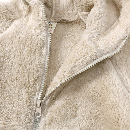 Pull à Capuche Chaud Bébé - Oreilles d'Ourson en Peluche Douce - Univers du Sommeil Bébé