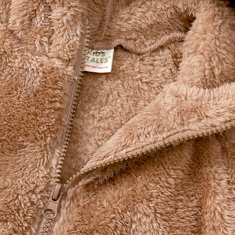 Pull à Capuche Chaud Bébé - Oreilles d'Ourson en Peluche Douce - Univers du Sommeil Bébé