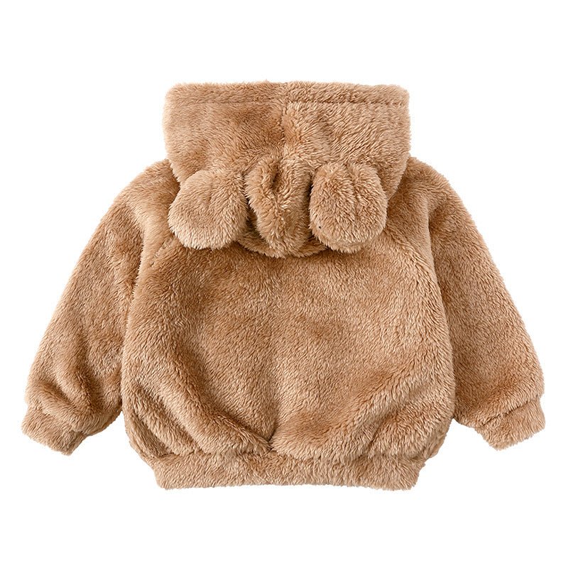 Pull à Capuche Chaud Bébé - Oreilles d'Ourson en Peluche Douce - Univers du Sommeil Bébé