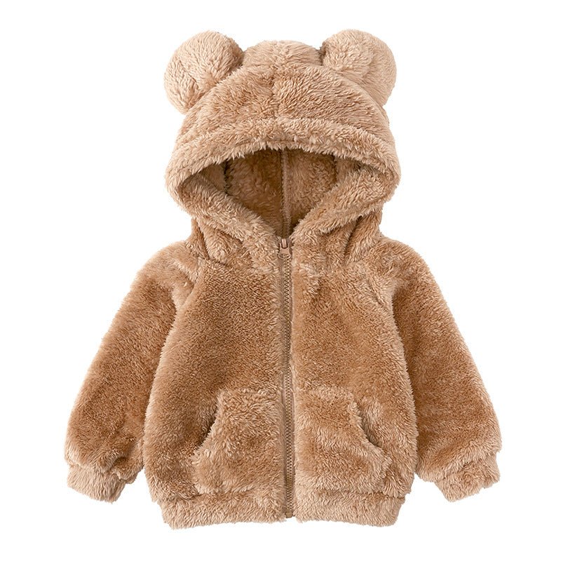 Pull à Capuche Chaud Bébé - Oreilles d'Ourson en Peluche Douce - Univers du Sommeil Bébé