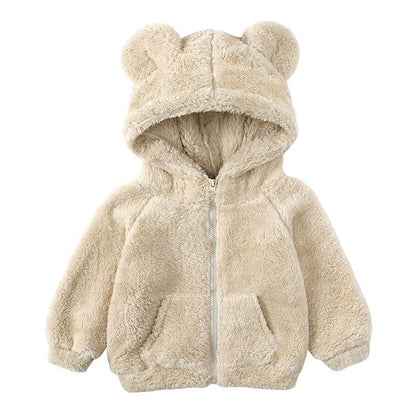 Pull à Capuche Chaud Bébé - Oreilles d'Ourson en Peluche Douce - Univers du Sommeil Bébé