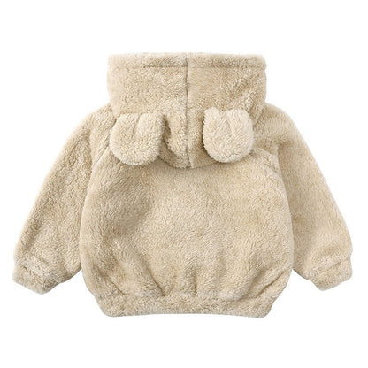 Pull à Capuche Chaud Bébé - Oreilles d'Ourson en Peluche Douce - Univers du Sommeil Bébé