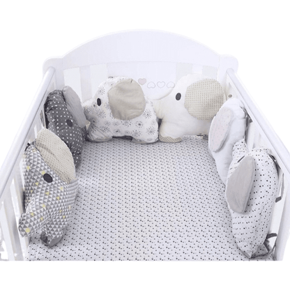 Tour de Lit Bébé Éléphant Cocon Sécurisé - Nid Douillet Premium pour Nouveau - né - Univers du Sommeil Bébé