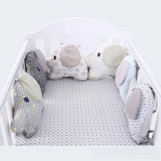 Tour de Lit Bébé Éléphant Cocon Sécurisé - Nid Douillet Premium pour Nouveau - né - Univers du Sommeil Bébé