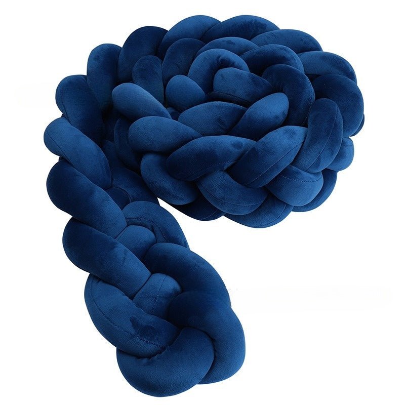 Tresse de Lit Bébé Bleu Marine - Tour de Lit Tressé 4 Brins Élégant - Univers du Sommeil Bébé