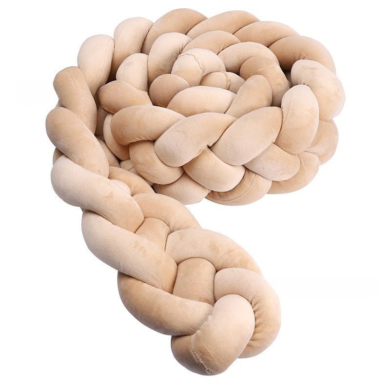 Tresse de Lit Bébé Chameau - Tour de Lit Tressé 4 Brins Naturel - Univers du Sommeil Bébé