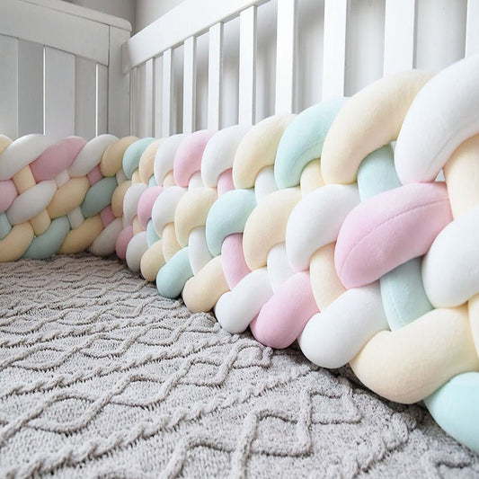 Tresse de lit bebe rose beige - Univers du Sommeil Bébé