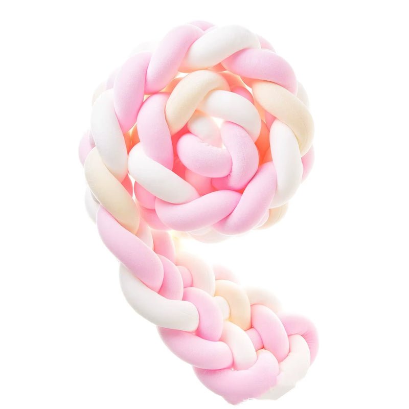 Tresse de lit bebe rose beige - Univers du Sommeil Bébé