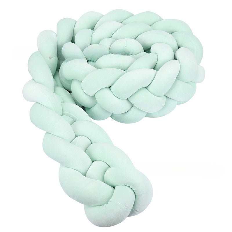 Tresse de Lit Bébé Vert Clair - Tour de Lit Tressé 4 Brins Frais - Univers du Sommeil Bébé