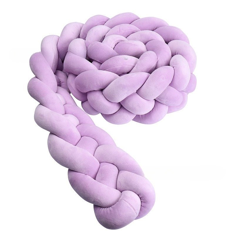 Tresse de Lit Bébé Violette - Tour de Lit Tressé 4 Brins Élégant - Univers du Sommeil Bébé