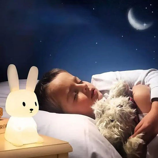 Veilleuse bébé | Lapin Silicone Apaisant - Univers du Sommeil Bébé