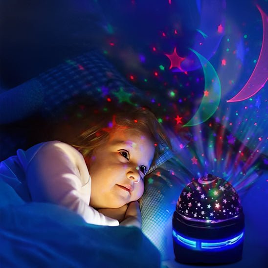 Veilleuse bébé projection plafond | Projecteur ciel étoilé musicale & berceuse - Univers du Sommeil Bébé